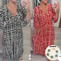 Vestido Estampado Decote V Feminino - Layelle