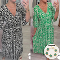 Vestido Estampado Decote V Feminino - Layelle
