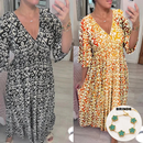 Vestido Estampado Decote V Feminino - Layelle