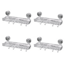 Kit 4 Suportes de Ventosa Multiuso - Multimax