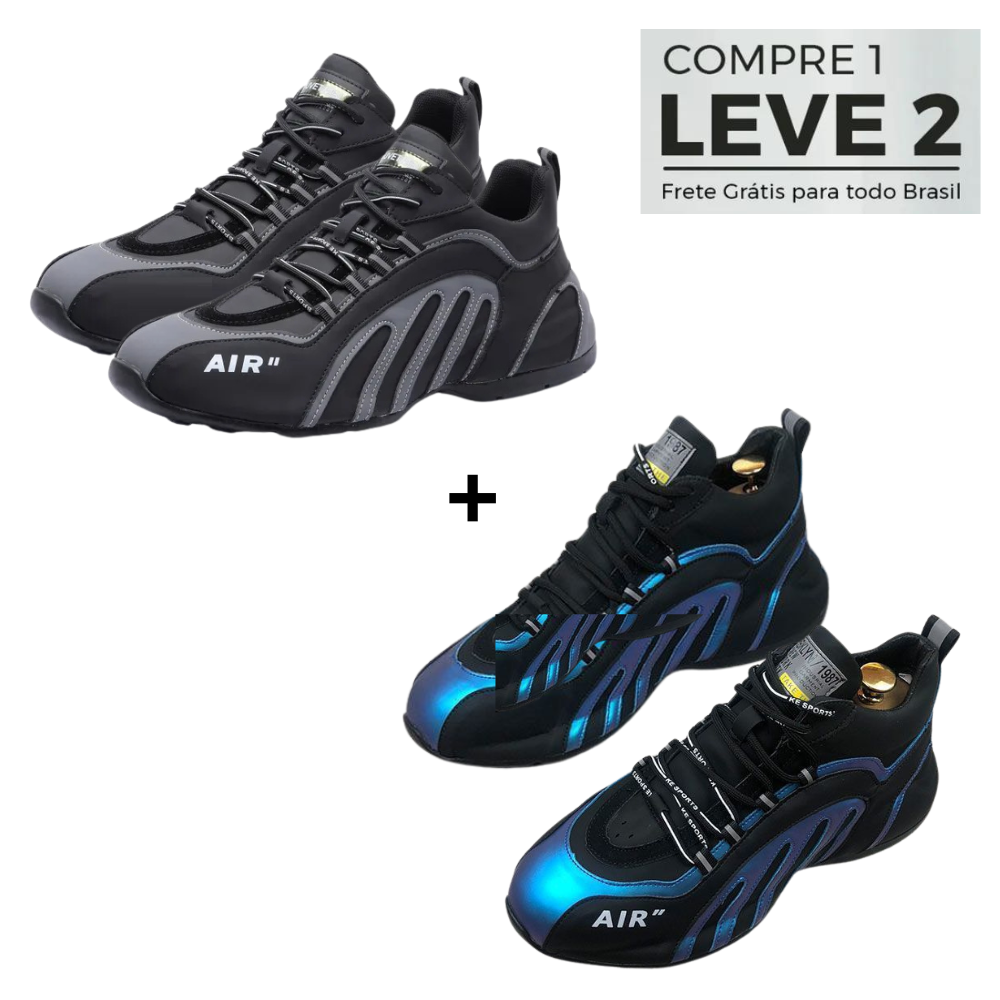 Kit 2 Pares de Tênis Ortopédico Masculino - Ksports
