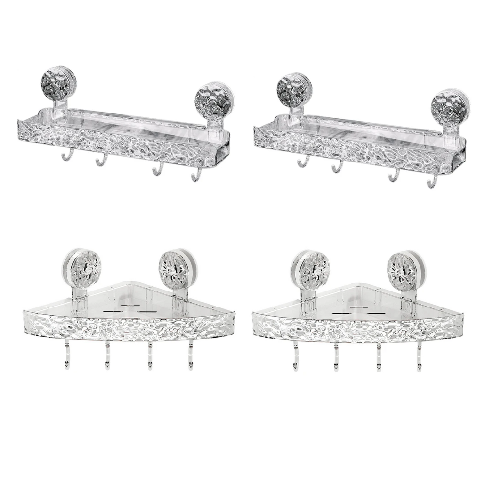 Kit 4 Suportes de Ventosa Multifuncional - FixaMax