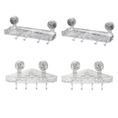 Kit 4 Suportes de Ventosa Multiuso - Multimax