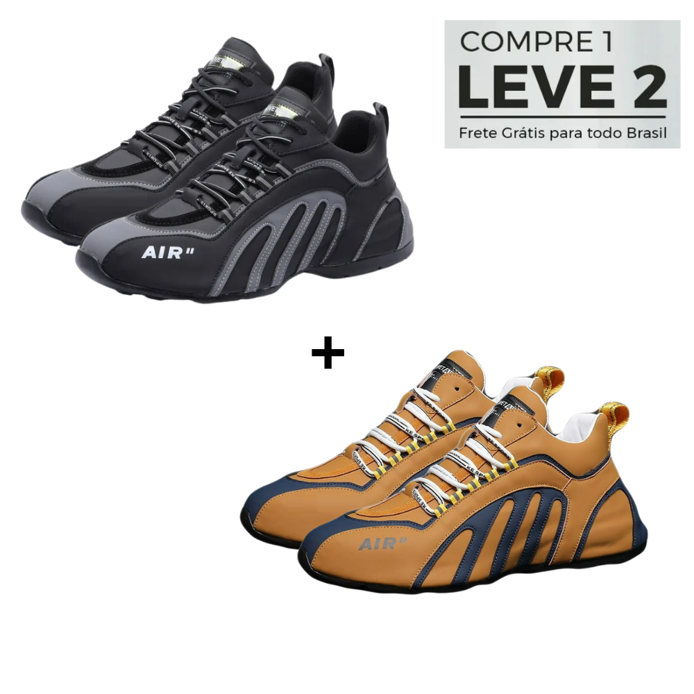 Kit 2 Pares de Tênis Ortopédico Masculino - Ksports