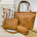 Kit 3 Bolsas de Couro Grande | Média | Pequena - Monalisa
