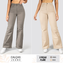 2 Calças Jeans Flare com Elastano - Basic