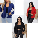 Kit 3 Blazer Social em Neoprene Feminino - Saphira