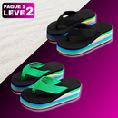 [PAGUE 1, LEVE 2] Chinelo Antiderrapante Feminino - Raibow