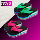 [PAGUE 1, LEVE 2] Chinelo Antiderrapante Feminino - Raibow