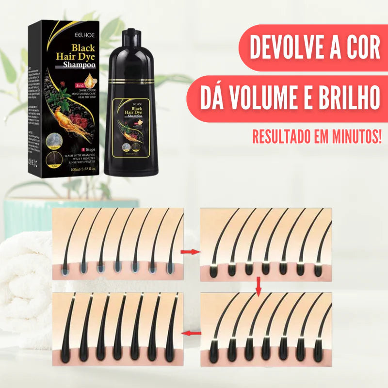 Kit com 2 Shampoo Mágico 3 em 1 - HairDye