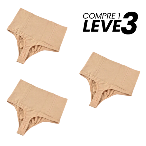 Kit com 3 Calcinhas Modeladora Feminina - ShapeMax