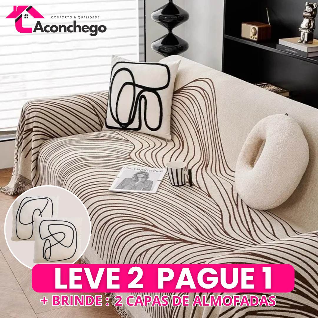 [Leve 2 Pague 1] Capa de Sofá Sofieri em Algodão e Poliéster (Sua Sala dos Sonhos em Segundos!) +BRINDES: 2 Capas de Almofadas