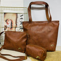 Kit 3 Bolsas de Couro Grande | Média | Pequena - Monalisa