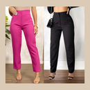 2 Calças Sociais de Alfaiataria com Elastano - Shara