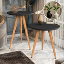 Conjunto de Mesas Laterais Rendonda + Kit Vasos de Brinde - Classic