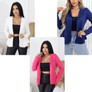 Kit 3 Blazer Social em Neoprene Feminino - Saphira