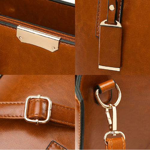 Conjunto Feminino em Couro Bolsa + 2 Carteira - Baggi