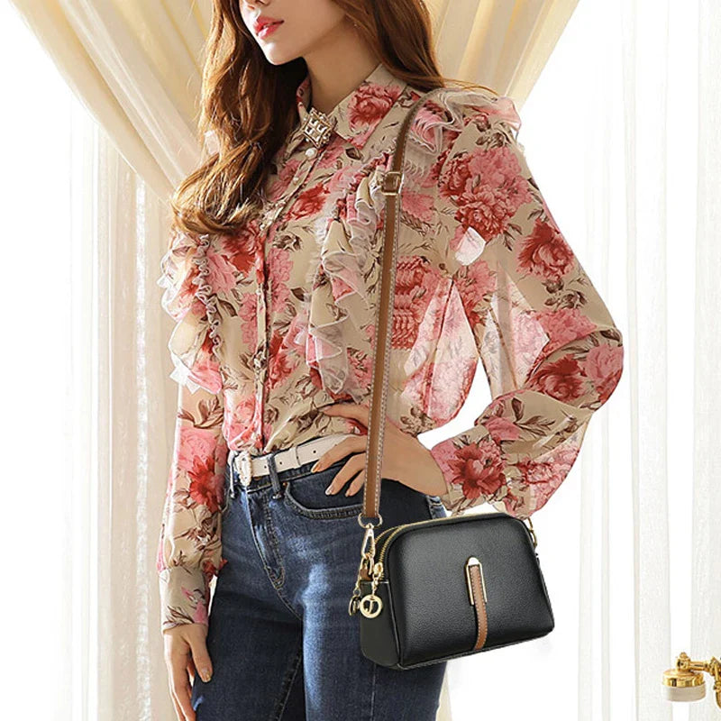 Bolsa Feminina Transversal em Couro Genuino - Lovy