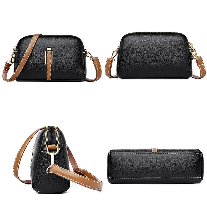 Bolsa Feminina Transversal em Couro Genuino - Lovy