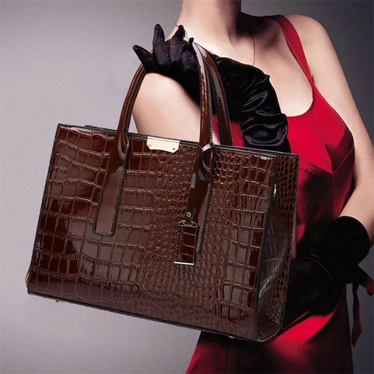 Bolsa Feminina Grande Croco