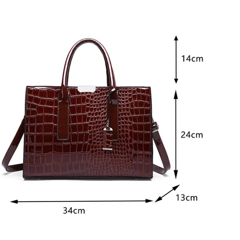 Bolsa Feminina Grande Croco