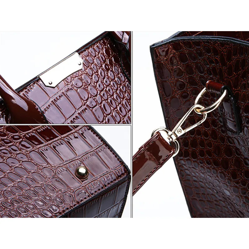 Bolsa Feminina Grande Croco