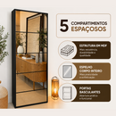Sapateira Espelhada 5 Portas em MDF - Joyce