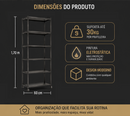 Estante Multiuso em Aço com Rodinhas - Vellaro