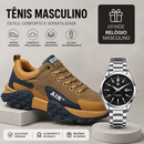 Tênis Esportivo Masculino Ecke + Relógio