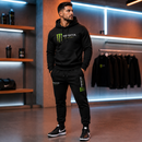 Conjunto Moleton Flanelado Unissex Com Capuz - Monster
