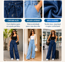 Kit 2 Calças Jeans Pantalona Cintura Alta - Bellita