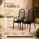 Kit de Cadeiras de Fio com Estrutura de Ferro - Tramare