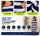 Kit 3 Vestidos Femininos Listrados em Malha - Lilly