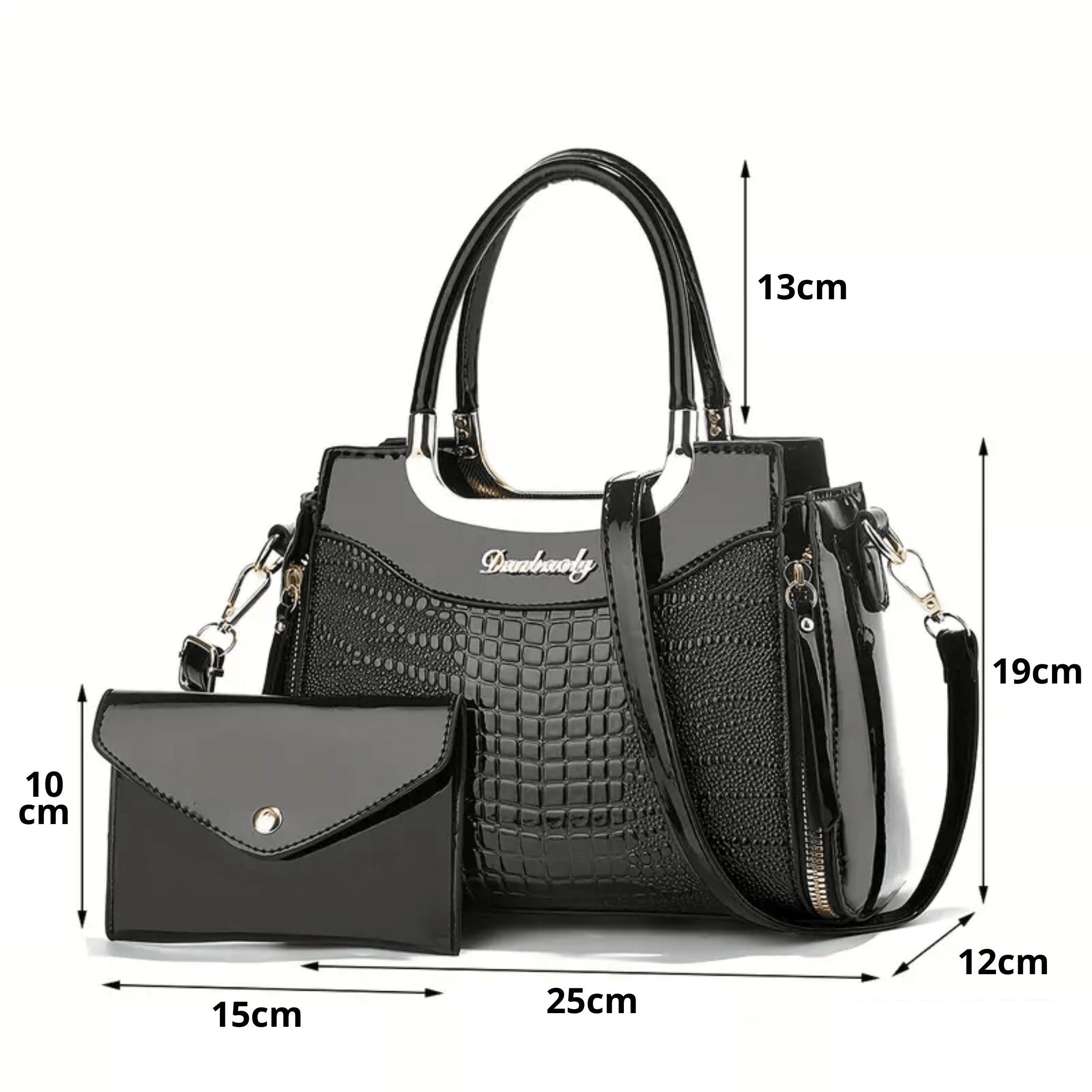 Bolsa Feminina Couro Prestige Glamour­™ + Bolsa de Mão [BRINDE EXCLUSIVO]