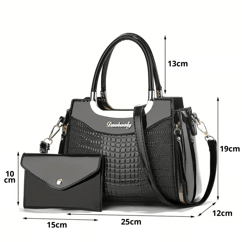 Bolsa Feminina Couro Prestige Glamour­™ + Bolsa de Mão [BRINDE EXCLUSIVO]