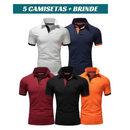 Kit com 5 Camisetas Polo Masculina - EasyFit
