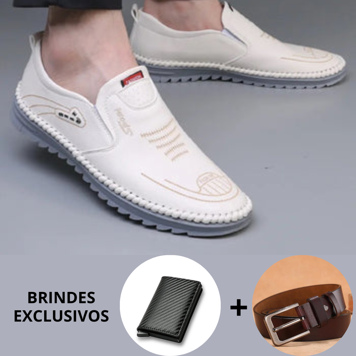 Sapato de Couro Masculino - MoccaFit