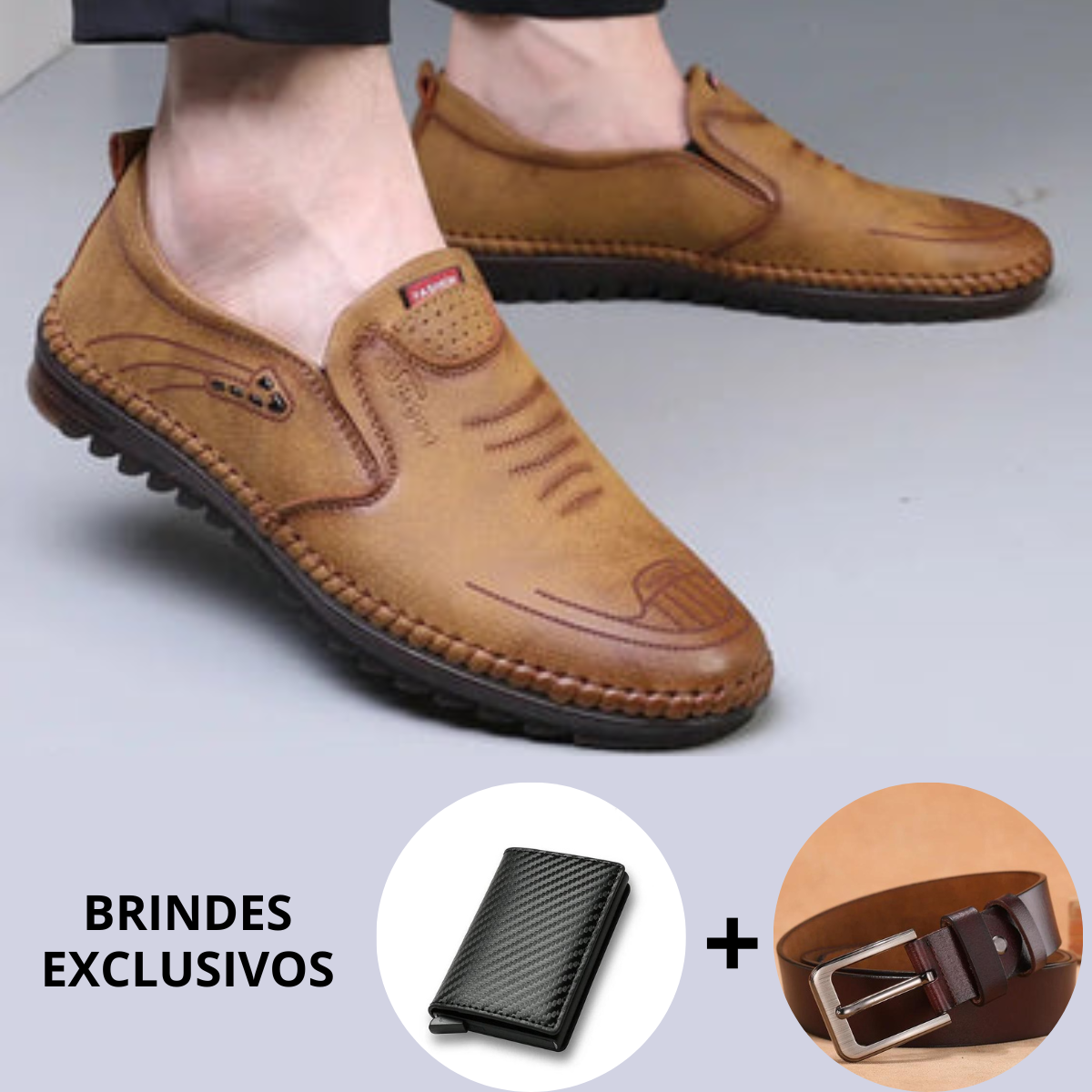 Sapato de Couro Masculino - MoccaFit