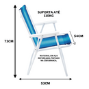 Kit Praia com 4 Cadeiras + Caixa Térmica 25L - Soprano