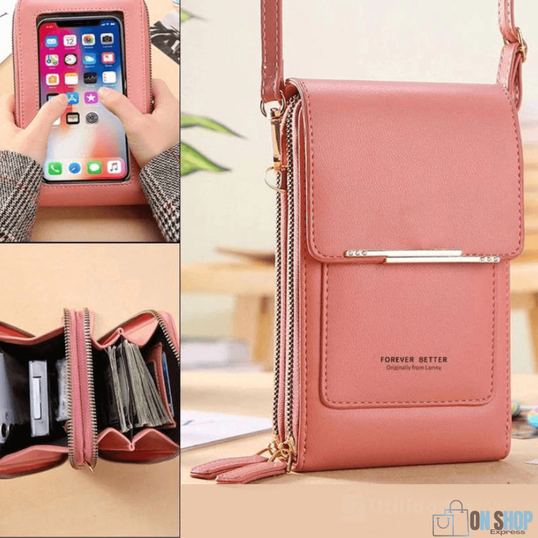 Bolsa de Couro Legítimo Forever Better™  - Porta Celular Premium