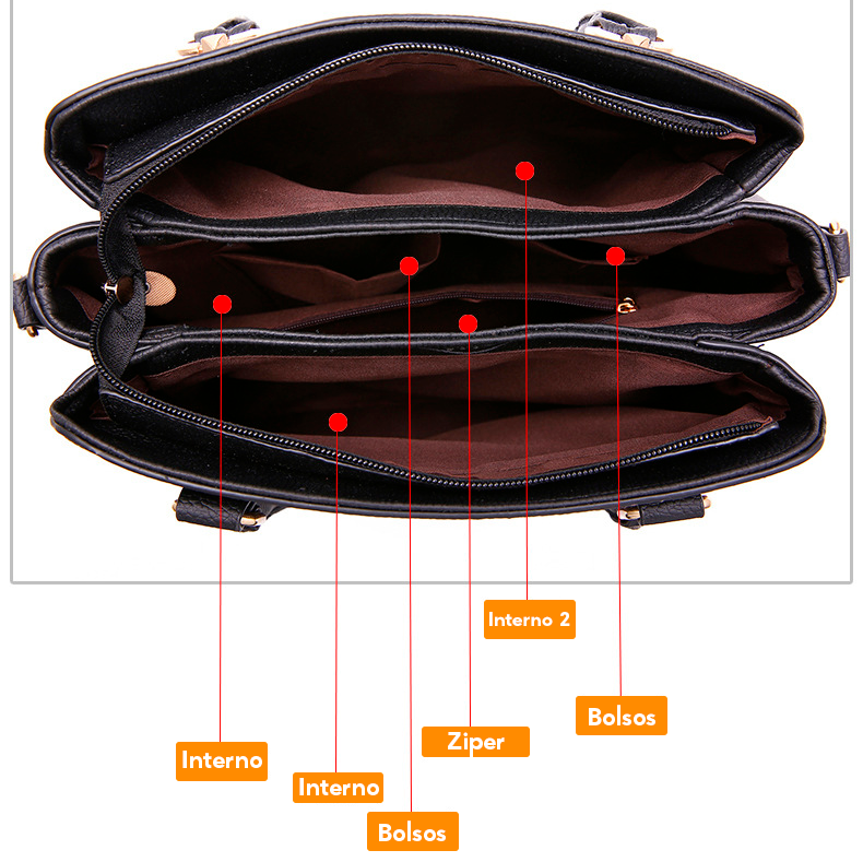 Bolsa Feminina em Couro Genuino - Carolina