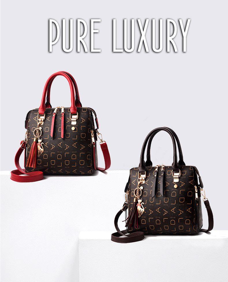Bolsa Feminina em Couro Genuíno - Luxury + Chaveiro de Brinde