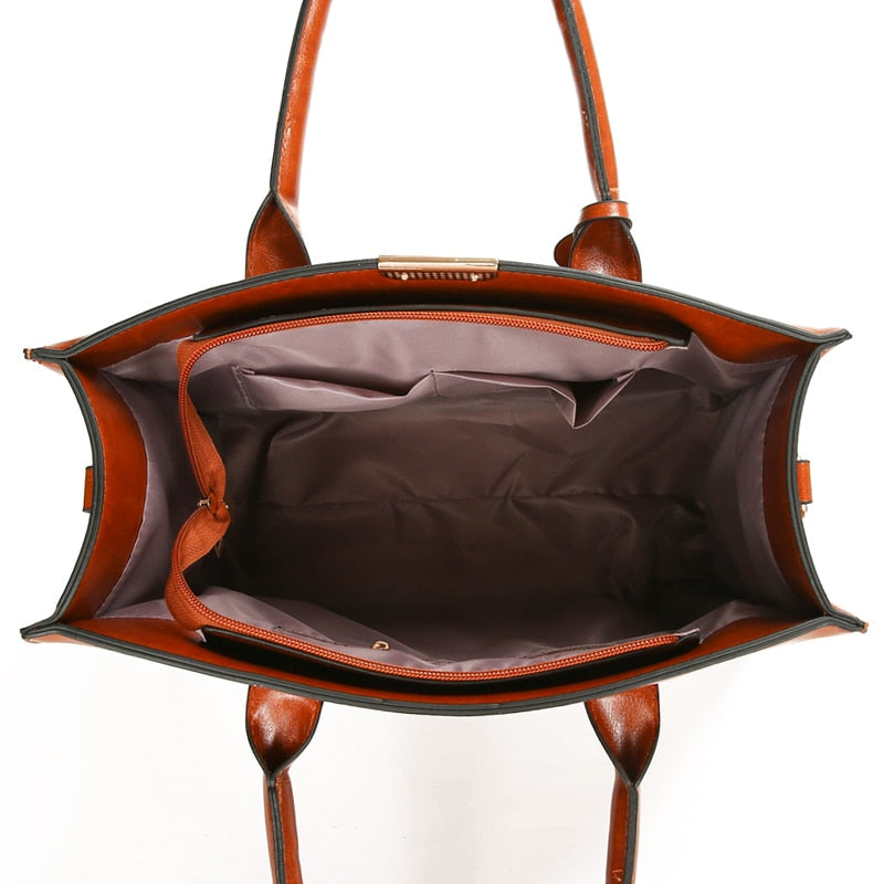 Conjunto Feminino em Couro Bolsa + 2 Carteira - Baggi