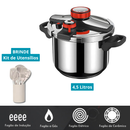Panela de Pressão Aço Inoxidável 4,5L + Brinde Kit de Utensílios- TurboChef