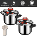 Kit com 2 Panelas de Pressão Aço Inoxidável - TurboChef
