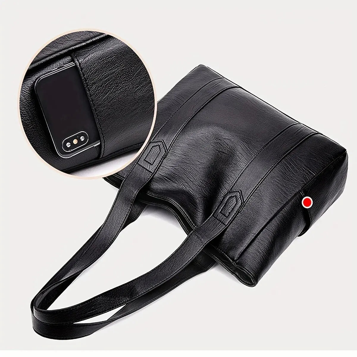 Bolsa Feminina Executiva Couro Vintage