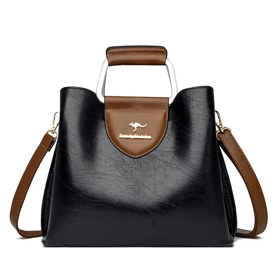 Bolsa Feminina de Couro Genuíno Elite