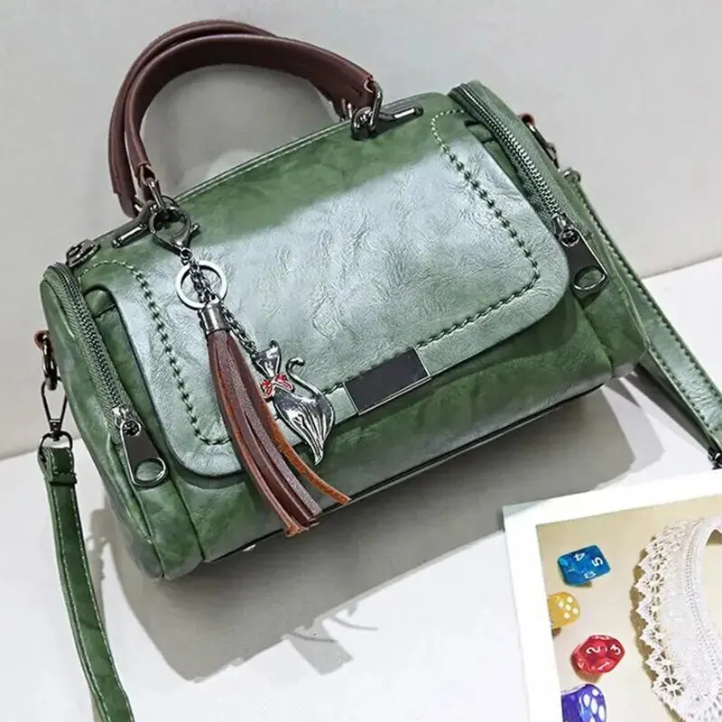 Bolsa Feminina de Couro Genuino - Safira