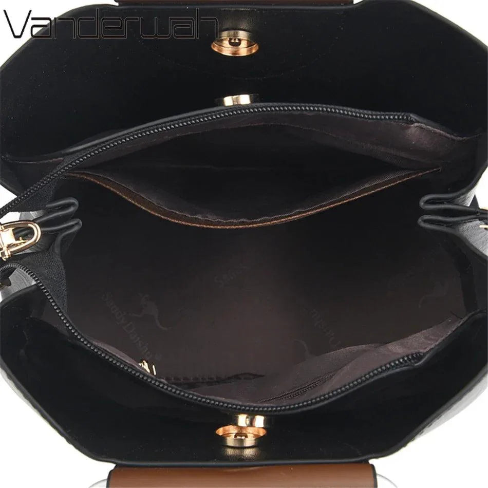 Bolsa Feminina de Couro Genuíno Elite