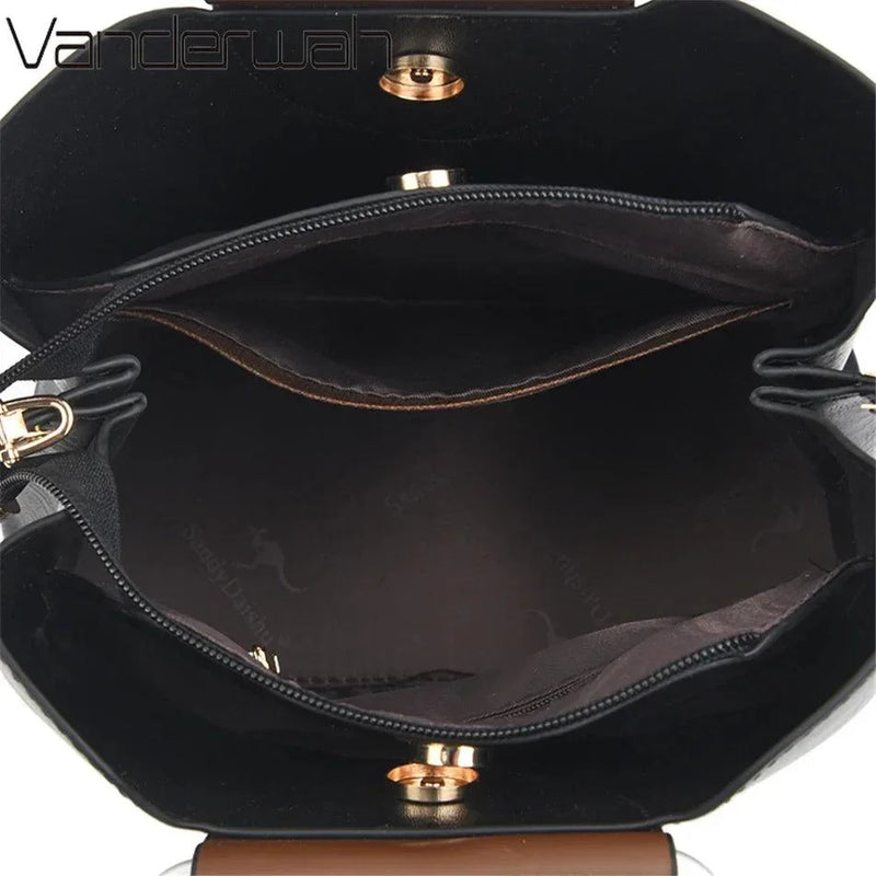 Bolsa Feminina de Couro Genuíno Elite